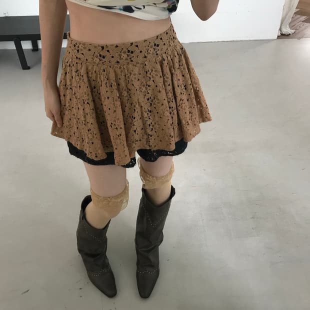 vintage brown lace pants