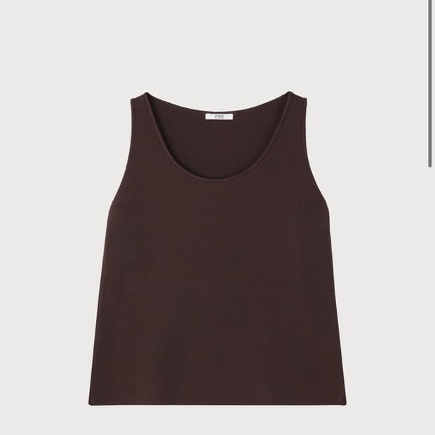 새) 에토스 유넥 데일리 니트 슬리브리스 브라운