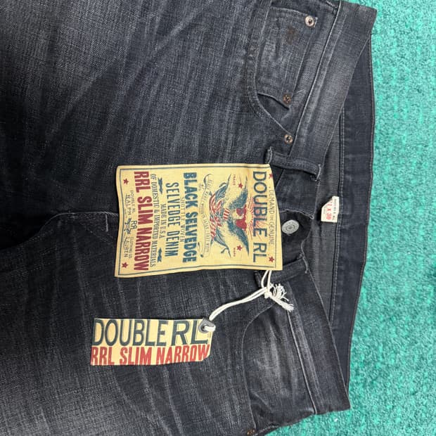 [31x30]rrl 더블알엘 슬림내로우 블랙진