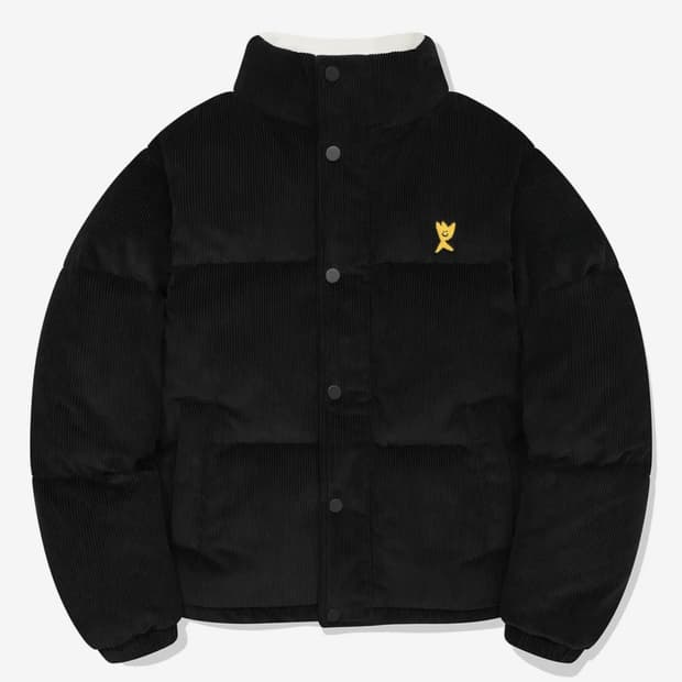 왓잇이즌 코듀로이 블랙 패딩