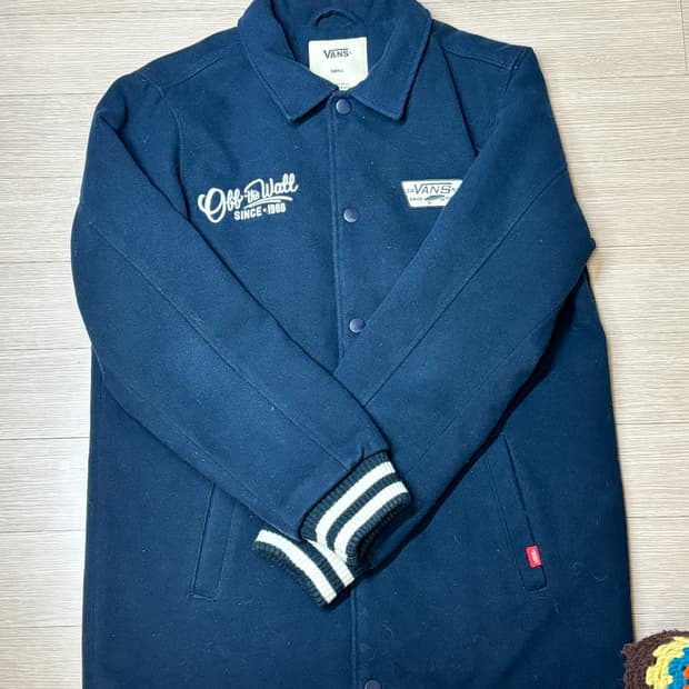 반스 Off The Wall 코치 자켓 네이비