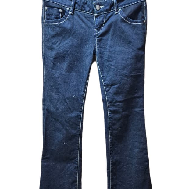 에비수 부츠컷 큐빅 데님