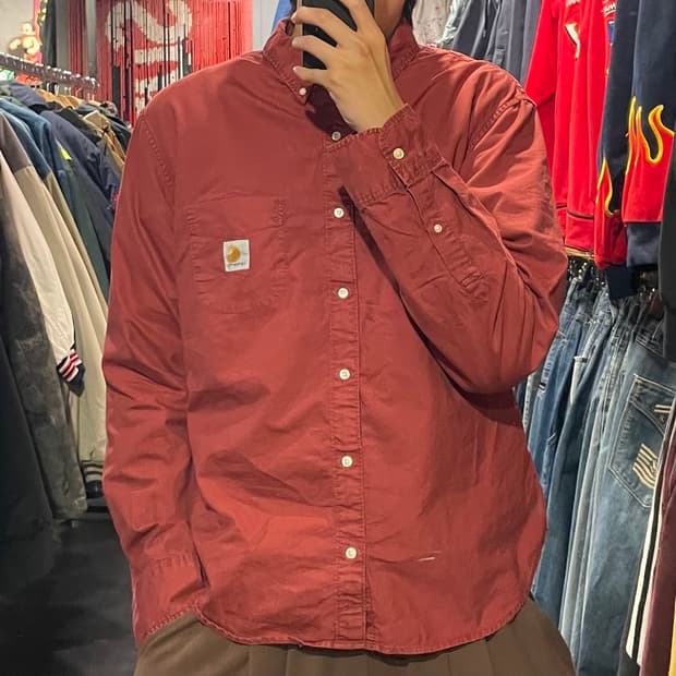 [IM] carhartt 칼하트 레드 긴팔셔츠