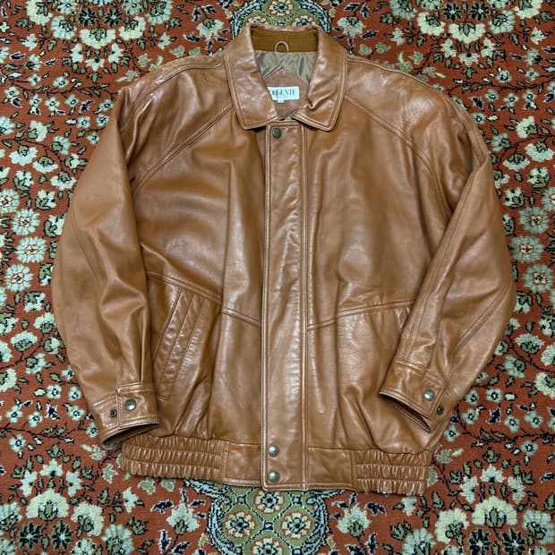 [100] 소르젠떼 양가죽 빈티지 브라운 가죽자켓