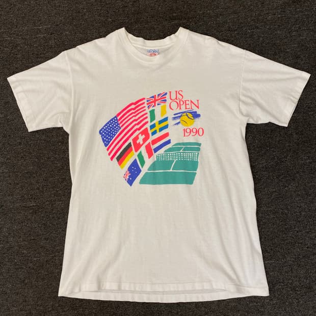 90s US 오픈 테니스 컵 반팔 티셔츠