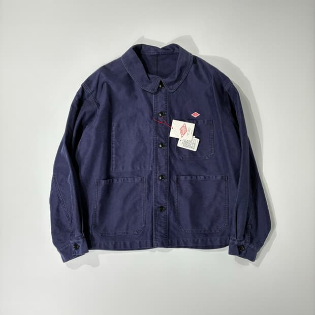 DANTON 단톤 몰스킨 프렌치 커버올 자켓 네이비 42사이즈