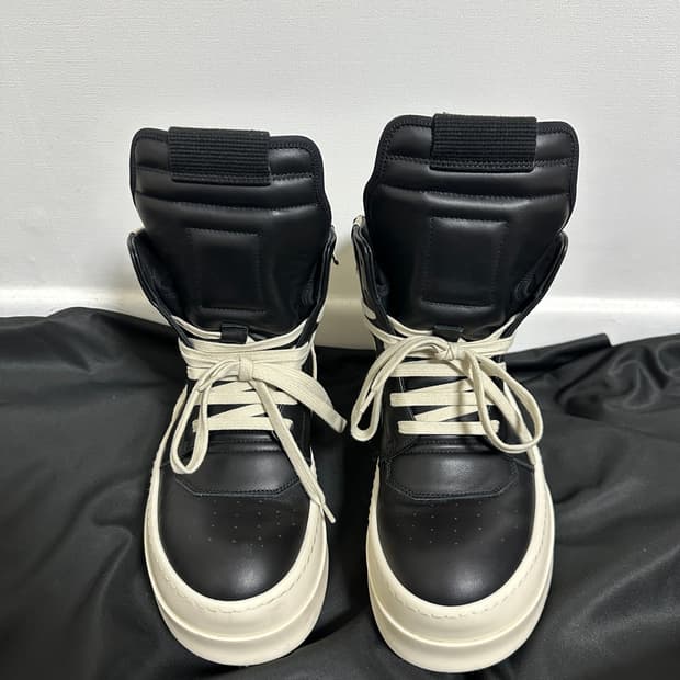 릭오웬스 메가범퍼 지오바스켓 블랙밀크 [37]