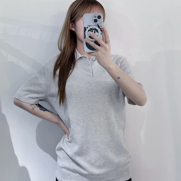 아베크롬비 캐시미어 혼방 니트 반팔