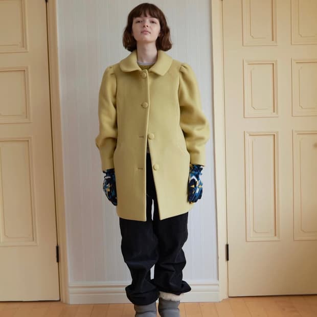 노컨텐츠 Puff single half coat