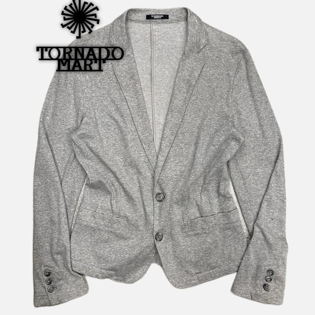 TORNADO MART grey sweat blazer