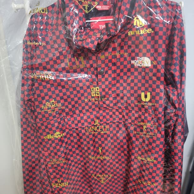 슈프림 노스페이스 체커 자켓 L