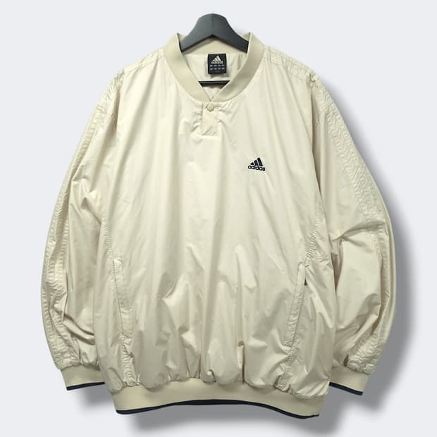 [110] 아디다스 베이지 퍼포먼스 빈티지 풀오버 웜업 바람막이
