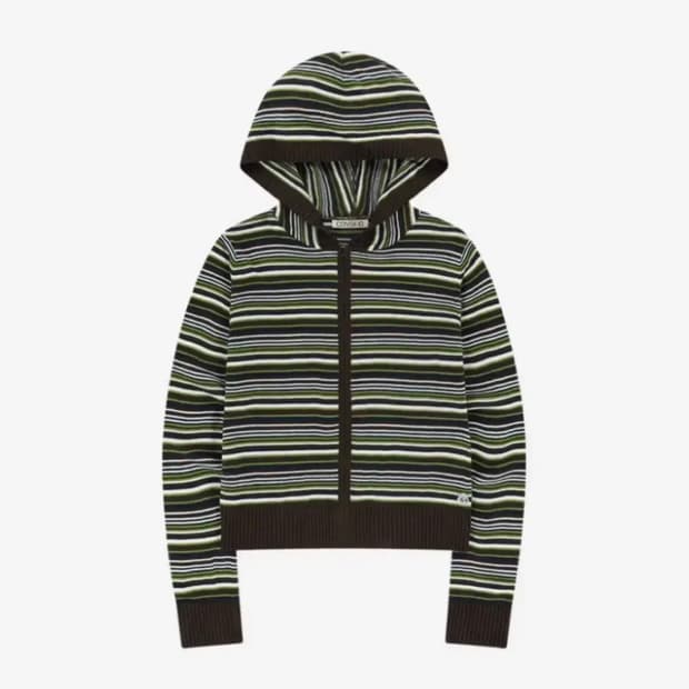 코이세이오 소프트 니트 스트라이프 집업 택o 새상품