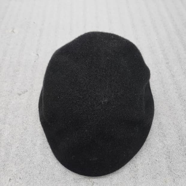 캉골 정품 헌팅캡 올블랙 순모 LA사이즈