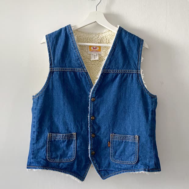 빈티지 쉐르파 데님 베스트