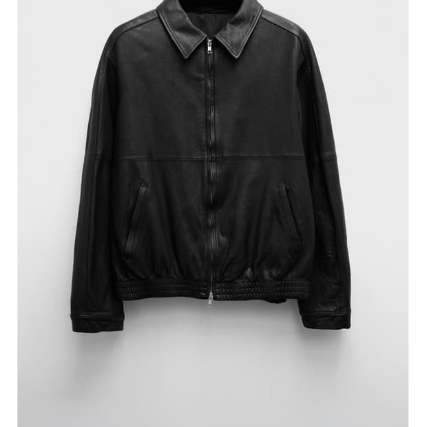 유스 워시드 레더 블루종 (L)