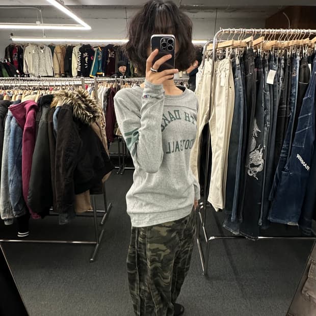 L)Champion 빈티지 사우스다코다 풋볼 롱슬리브