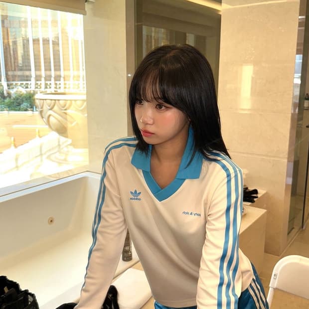 (W) 아디다스 x 스포티 앤 리치 롱슬리브 풋볼 저지 크림 화이트(s)