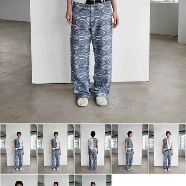 공테잎 DETAIL JACQUARD PANTS M (새상품)
