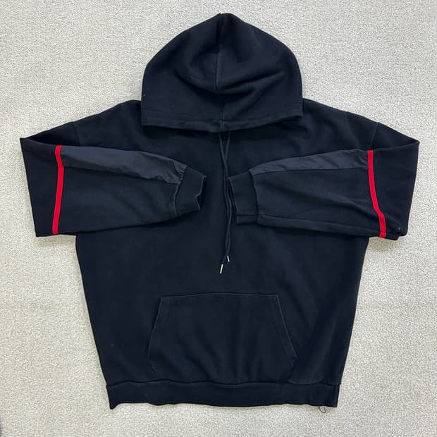 실측확인 나이키 블랙 후드티 0317D