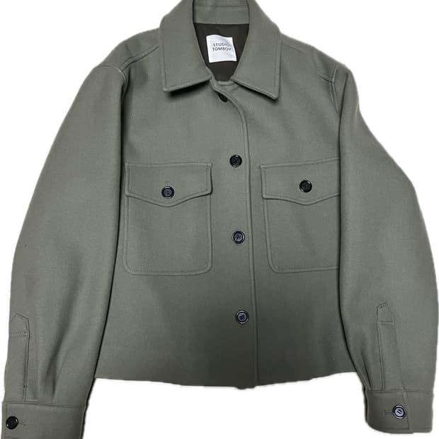 톰보이 숏코트 카키