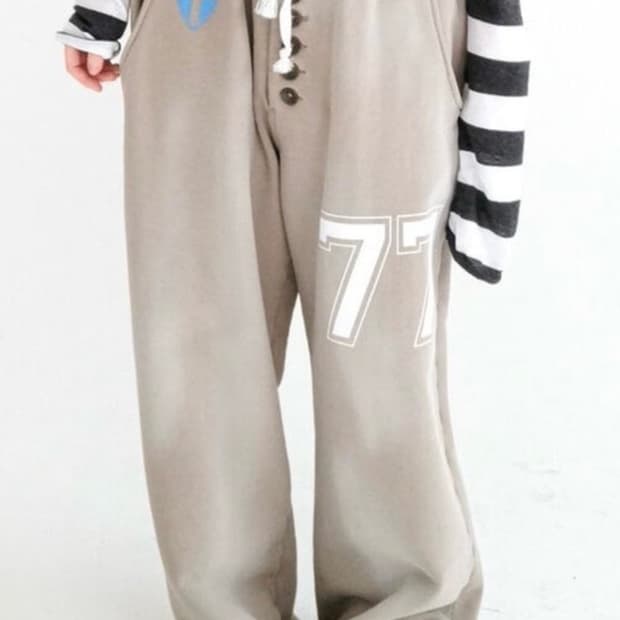 샵페어리 button jersey sweatpants (cocoa)