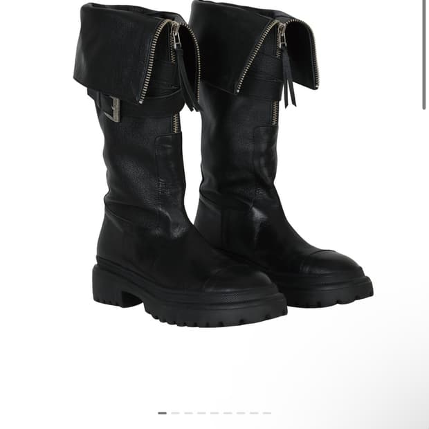 보헤미안서울 FOLDED BELT LONG BOOTS 230