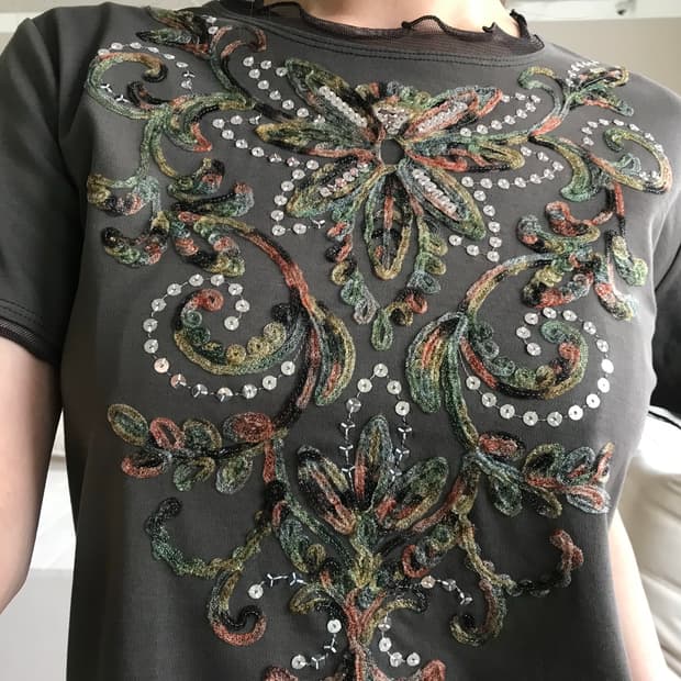 vintage pattern top