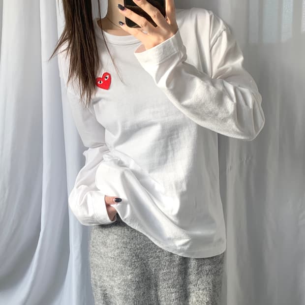 COMMEdesGARCONS 꼼데가르송 플레이 와펜 롱슬리브