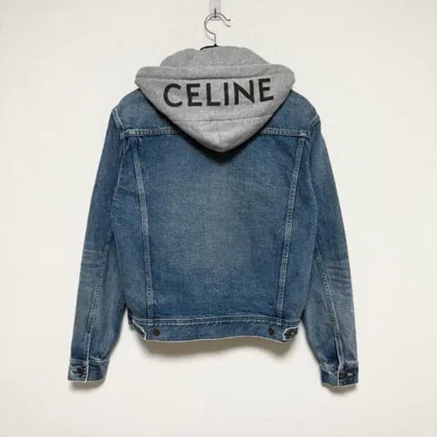 [M] 셀린느 백로고 후드 데님 청자켓