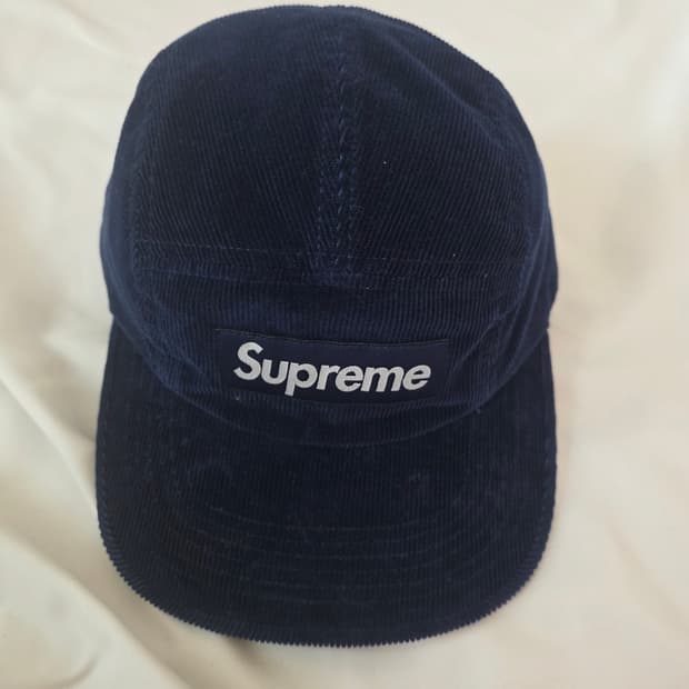 슈프림 코듀로이 캠프캡 네이비