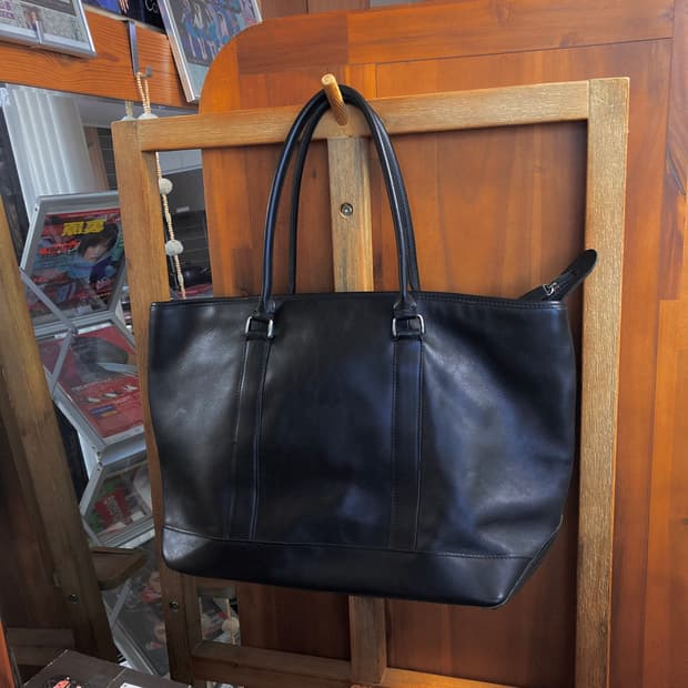 (os) 엘엘빈 레더 토트백 블랙