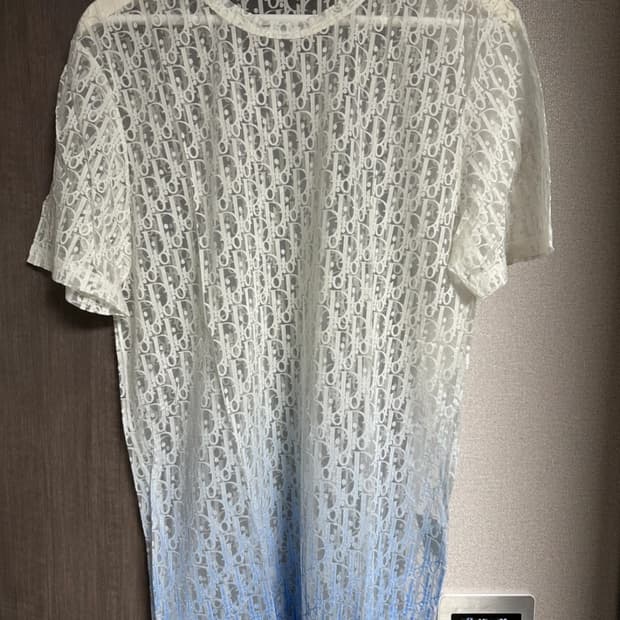 디올 오블리크 패턴 레이어드 반팔티 XXL