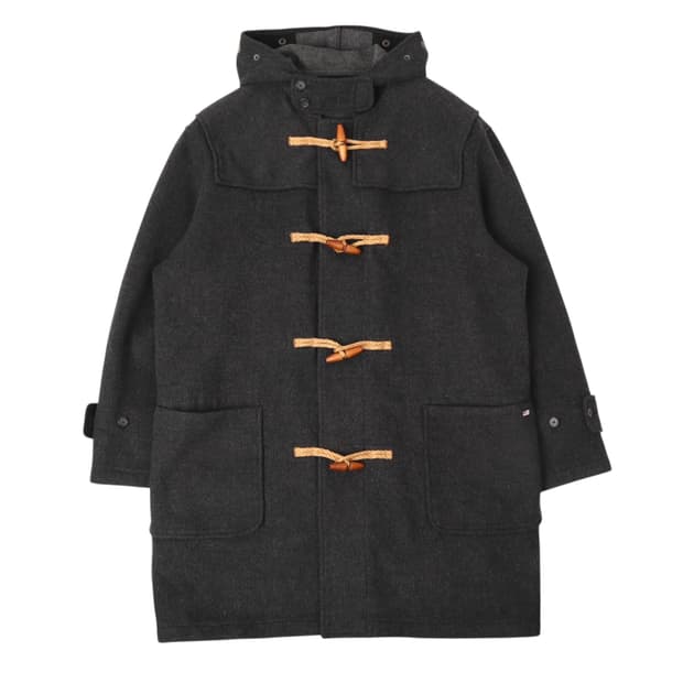 폴로진스 챠콜 울 후디 더플코트