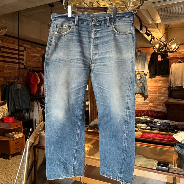 80s USA 빈티지 리바이스 501 셀비지 데님 팬츠