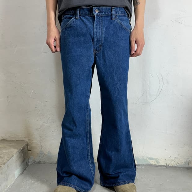 80's USA Made 빈티지 리바이스 684 벨바텀 부츠컷 체인스티치