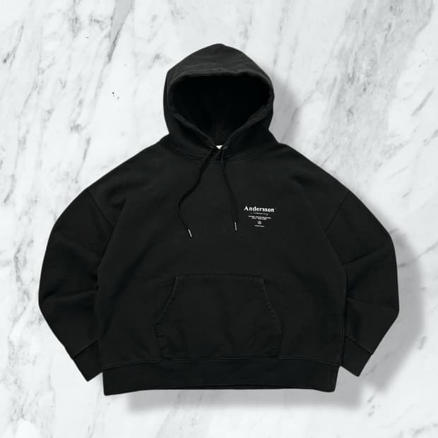 엔더슨벨 빅로고 오버핏 후드티 