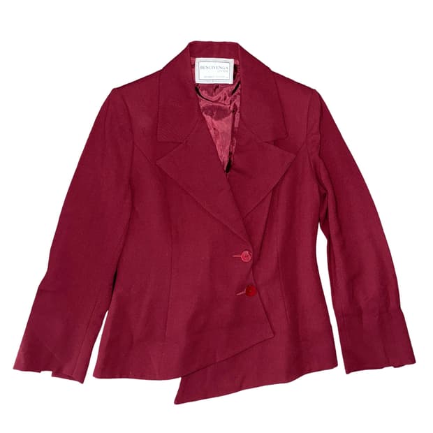 Burgundy Red Draping Jacket