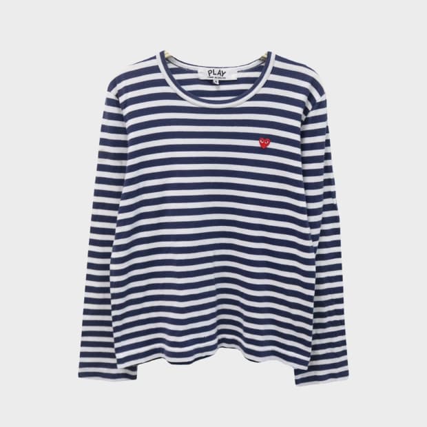 꼼데가르송 스트라이프 긴팔 티셔츠 63153