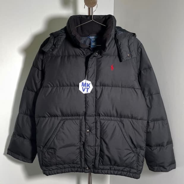 폴로 포니로고 덕다운 푸퍼 패딩