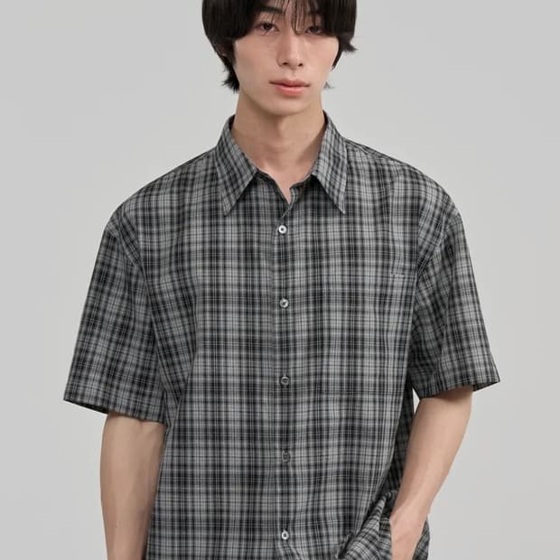 주앙옴므 루즈드 반팔 셔츠