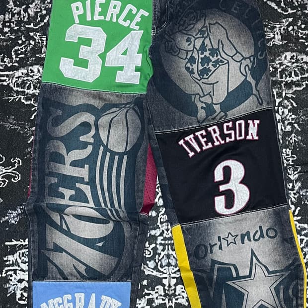 DIANLAO NBA 팀패치 올드스쿨 데님팬츠 30