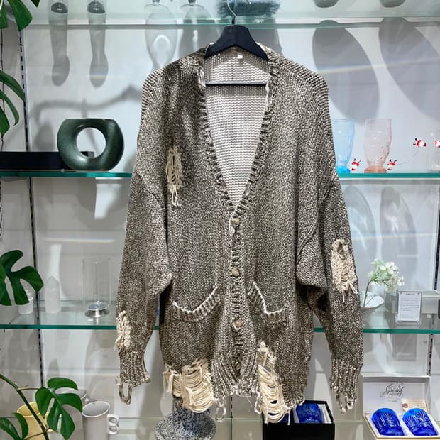 R13 distressed jumbo cardigan
