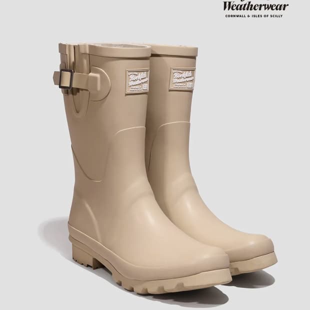 락피쉬웨더웨어 오리지널 매트 레인부츠 베이지