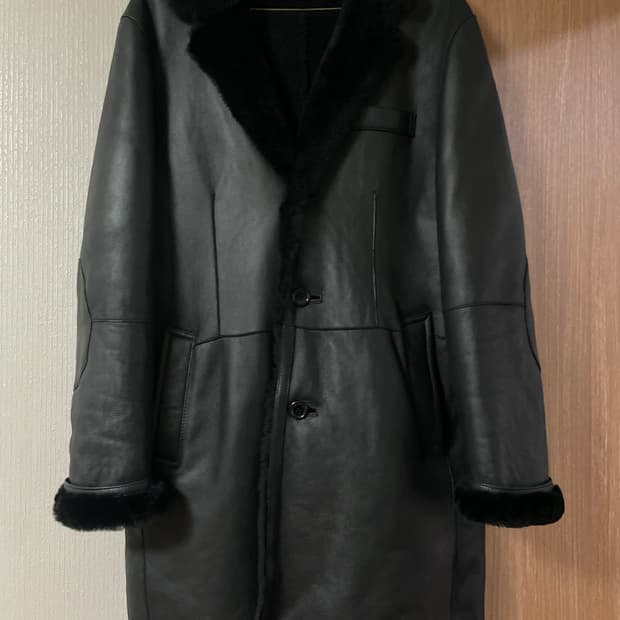 광희시장 웨스턴 무드 양가죽 무톤 레더 시어링 코트