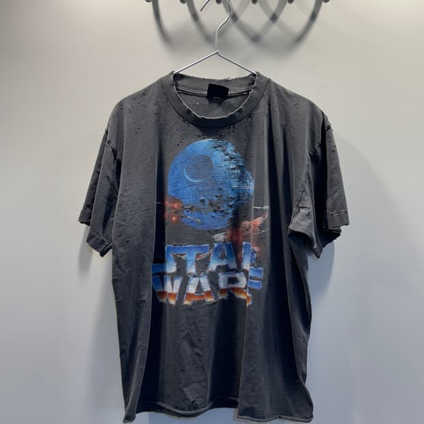 90s star wars movie merch faded t shirt