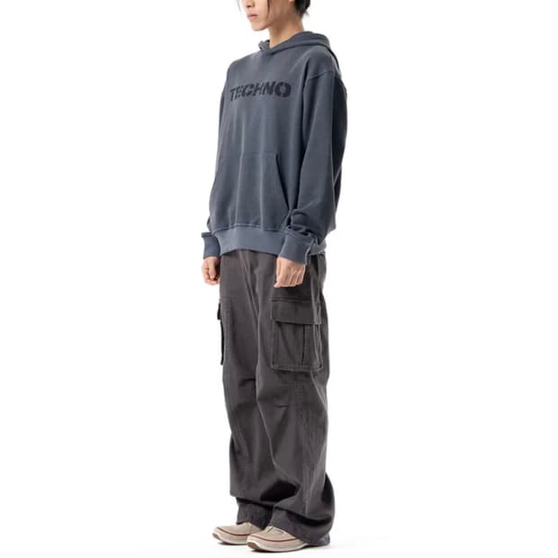 아캄 Washed Semi Wide Cargo Pants 그레이