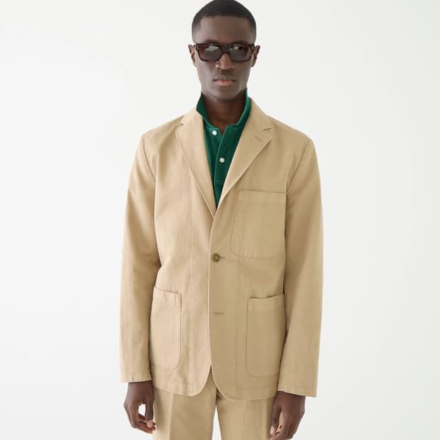 제이크루 코튼 셋업 베이지