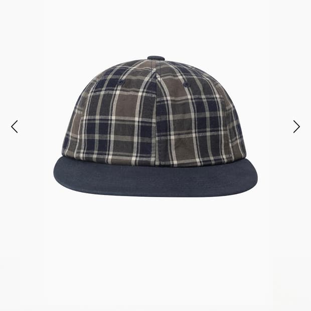 오헤시오 체크 볼캡 그린 네이비