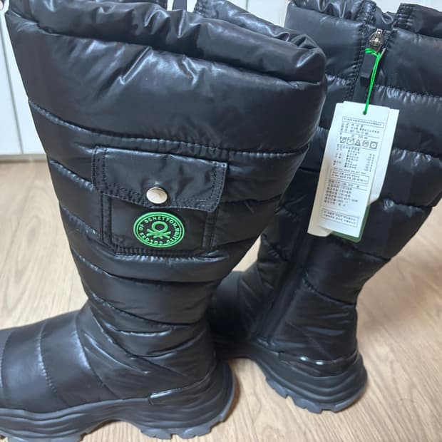 새것 베네통 패딩 롱부츠 235 방한부츠 기모부츠 골프부츠